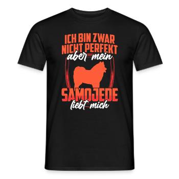 Samojede liebt mich Samojedenspitz Samojede - Männer T-Shirt - Schwarz - Vorne - AI Model Male 178 light (178cm)