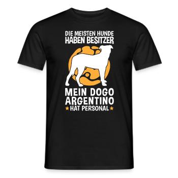 Dogo Argentino hat Personal Argentinien Dogge - Männer T-Shirt - Schwarz - Vorne - AI Model Male 178 light (178cm)