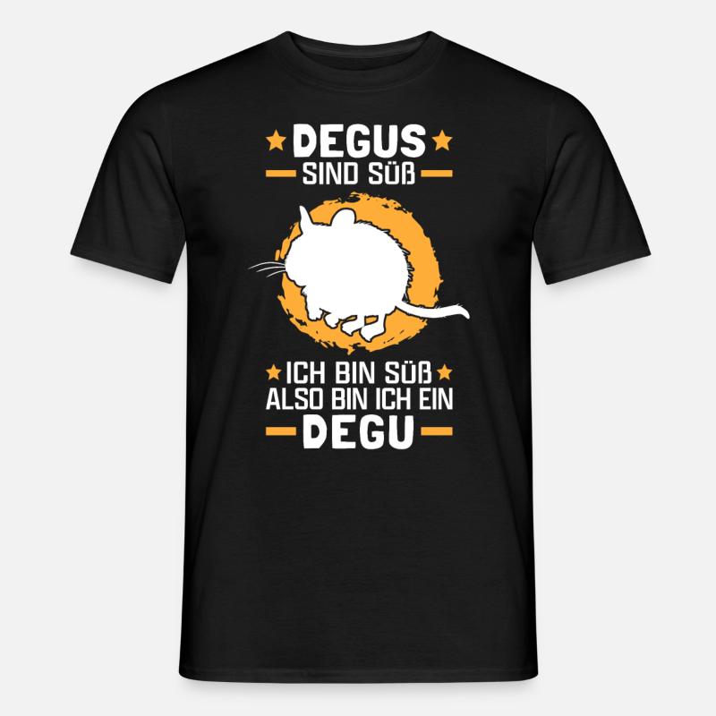 Degus sind süß Nagetier Chile Degu - Männer T-Shirt - Schwarz