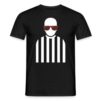 Referee Outfit - Men's T-Shirt - black - Front - AI Model Male 178 light (178cm)