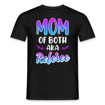 Mother of twins Mama 2 children - Men's T-Shirt - black - Front - AI Model Male 178 light (178cm)