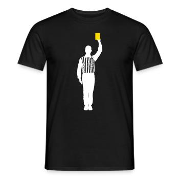 Carton jaune de l’arbitre Shiri Foul - T-shirt homme - noir - Devant - AI Model Male 178 light (178cm)