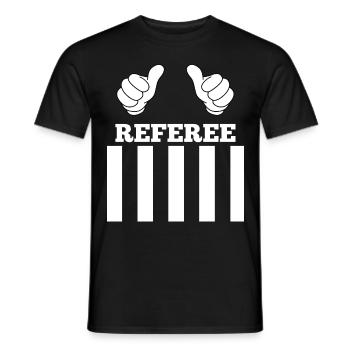 Referee Outfit - Men's T-Shirt - black - Front - AI Model Male 178 light (178cm)