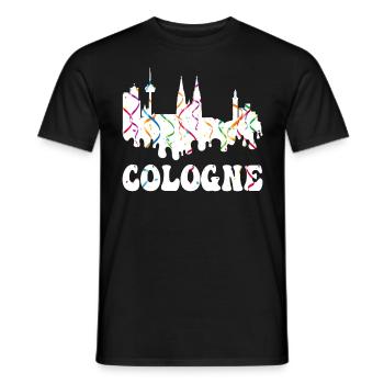 Köln Cologne Karneval Deutschland Stadt Skyline - Männer T-Shirt - Schwarz - Vorne - AI Model Male 178 light (178cm)