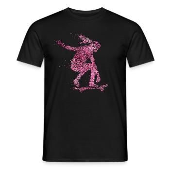 Skateboarder Skater Longboarding Halfpipe - Men's T-Shirt - black - Front - AI Model Male 178 light (178cm)