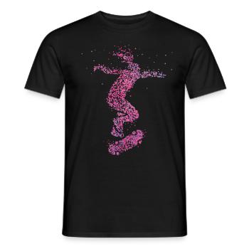 Skateboard Skating Skater Skateboarding Halfpipe - Men's T-Shirt - black - Front - AI Model Male 178 light (178cm)