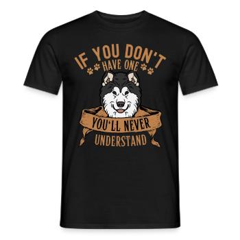 Legendärer Husky Hund Classic Retro Vintage - Männer T-Shirt - Schwarz - Vorne - AI Model Male 178 light (178cm)