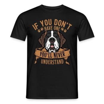 Legendary St. Bernard Dog Retro Vintage - Men's T-Shirt - black - Front - AI Model Male 178 light (178cm)