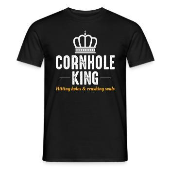 Cornhole Bean Bag Toss Outdoor Lawn Spiel lustig - Männer T-Shirt - Schwarz - Vorne - AI Model Male 178 light (178cm)
