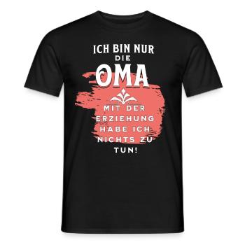 Oma und Kindererziehung - Männer T-Shirt - Schwarz - Vorne - AI Model Male 178 light (178cm)