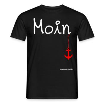 Moin Anker - Miesmuschelartwuermchen - Männer T-Shirt - Schwarz - Vorne - AI Model Male 178 light (178cm)