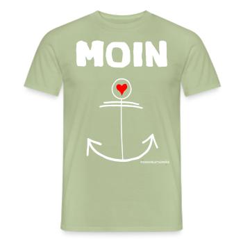 Dear Anchor - Miesmuschelartwuermchen Gift idea - Männer T-Shirt - Sage - Vorne - AI Model Male 178 light (178cm)