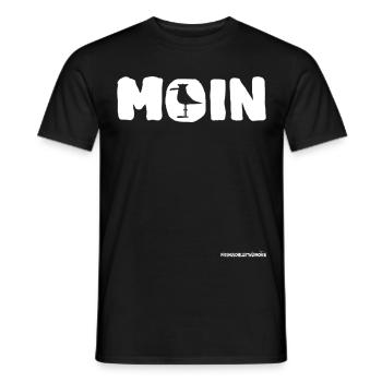 Moin die Möwe Miesmuschelartwuermchen Geschenkidee - Männer T-Shirt - Schwarz - Vorne - AI Model Male 178 light (178cm)