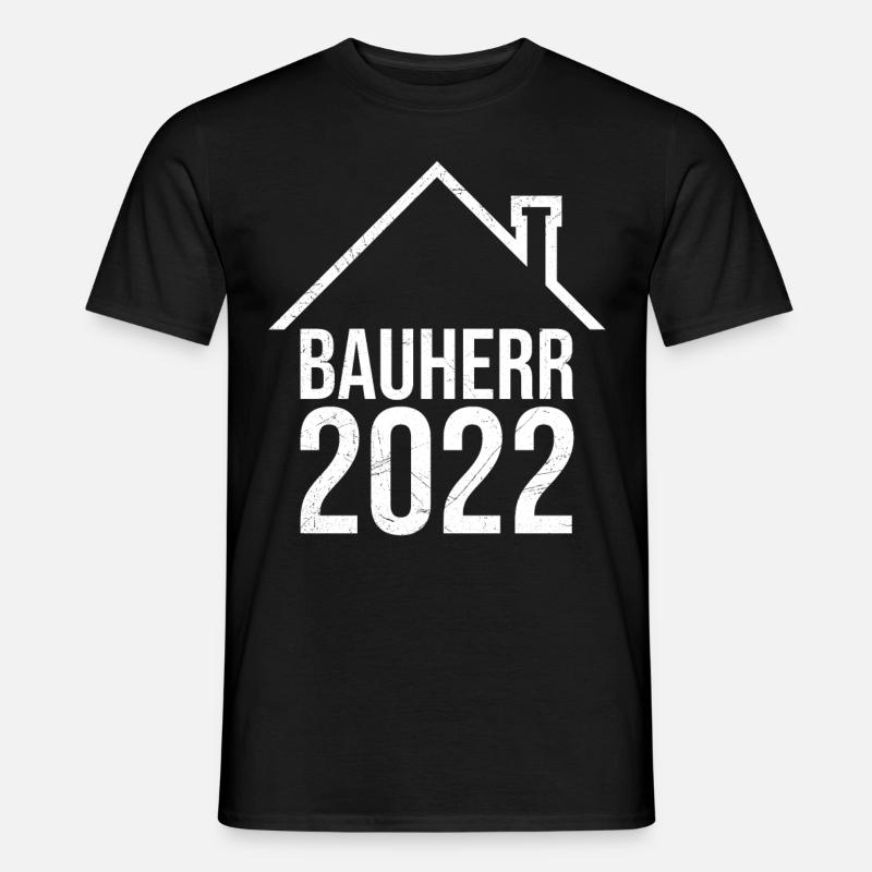 Bauherr 2022 Eigenheim - Männer T-Shirt - Schwarz