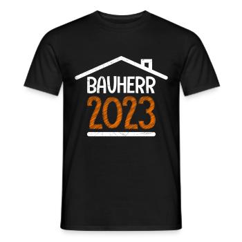 Bauherr 2023 - Männer T-Shirt - Schwarz - Vorne - AI Model Male 178 light (178cm)