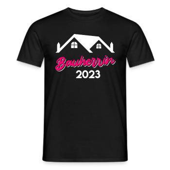 Bauherrin 2023 Eigenheim Tiny House Richtfest - Männer T-Shirt - Schwarz - Vorne - AI Model Male 178 light (178cm)