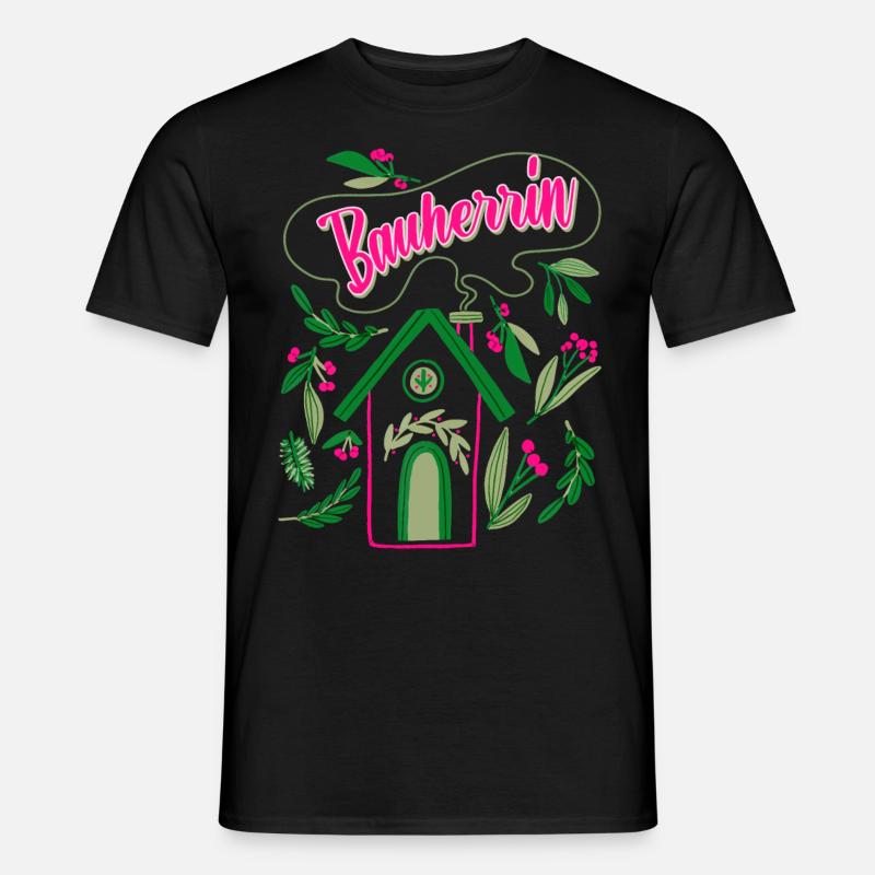 Bauherrin Eigenheim Damen - Männer T-Shirt - Schwarz