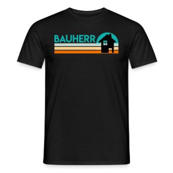 Bauherr Eigenheim Richtfest - Männer T-Shirt - Schwarz - Vorne - AI Model Male 178 light (178cm)