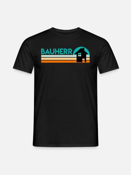 Bauherr Eigenheim Richtfest - Männer T-Shirt - Schwarz