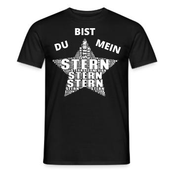 DU BIST MEIN STERN! T-SHIRT Geschenkidee - Männer T-Shirt - Schwarz - Vorne - AI Model Male 178 light (178cm)