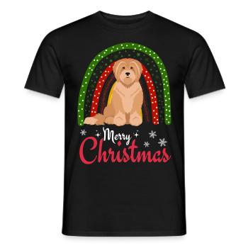 Doux Terrier Tibétain Noël - T-shirt homme - noir - Devant - AI Model Male 178 light (178cm)