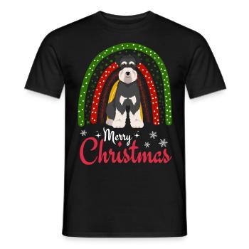 Schnauzer Noël - T-shirt homme - noir - Devant - AI Model Male 178 light (178cm)