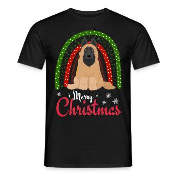 Belgian Tervueren Christmas - Men's T-Shirt - black - Front - AI Model Male 178 light (178cm)
