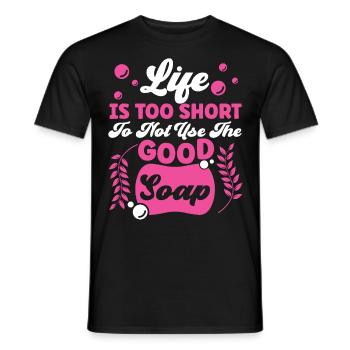 Soap Making Crafting Life Is Too - Männer T-Shirt - Schwarz - Vorne - AI Model Male 178 light (178cm)