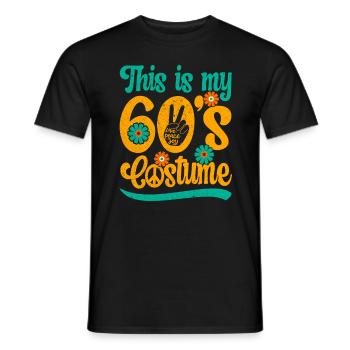 Costume de fête des années 60 des années soixante des années 1960 - T-shirt homme - noir - Devant - AI Model Male 178 light (178cm)