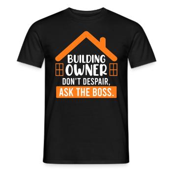 Ne désespérez pas du client Demandez au patron - T-shirt homme - noir - Devant - AI Model Male 178 light (178cm)