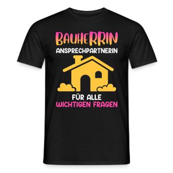 Bauherrin Eigenheim - Männer T-Shirt - Schwarz - Vorne - AI Model Male 178 light (178cm)