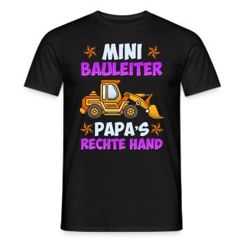 Eigenheim Kinder Spruch Bauleiter - Männer T-Shirt - Schwarz - Vorne - AI Model Male 178 light (178cm)