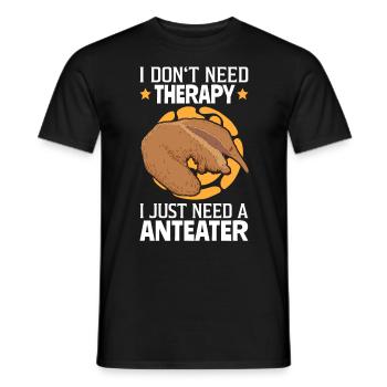 Anteater est ma thérapie Amérique du Sud - T-shirt homme - noir - Devant - AI Model Male 178 light (178cm)