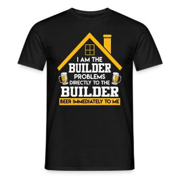 Je suis la bière de construction directement à moi - T-shirt homme - noir - Devant - AI Model Male 178 light (178cm)