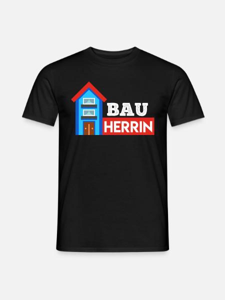 Bauherrin Eigenheim Hausbauer - Männer T-Shirt - Schwarz