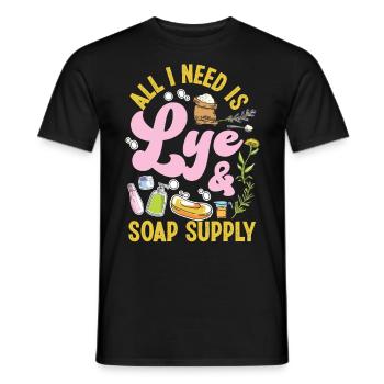 Soap Making Crafting All I Need Is - Men's T-Shirt - black - Front - AI Model Male 178 light (178cm)