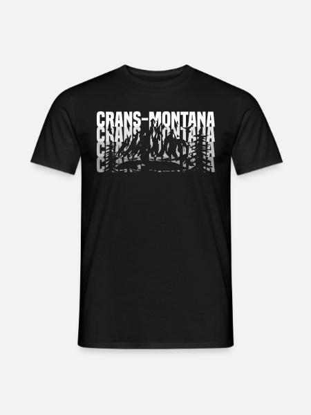 crans Montana schwarz weis - Männer T-Shirt - Schwarz