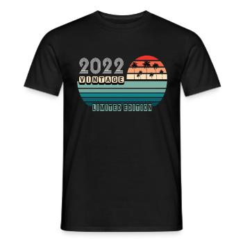 Vintage Birthday Birthday Retro 2022 Limited - Men's T-Shirt - black - Front - AI Model Male 178 light (178cm)