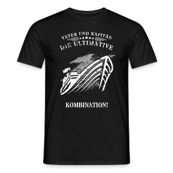 Vater und Kapitän: Die ultimative Kombination! - Männer T-Shirt - Schwarz - Vorne - AI Model Male 178 light (178cm)