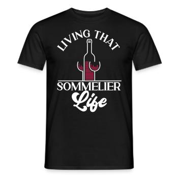 Sommelier Wine Drinking Tasting - Männer T-Shirt - Schwarz - Vorne - AI Model Male 178 light (178cm)