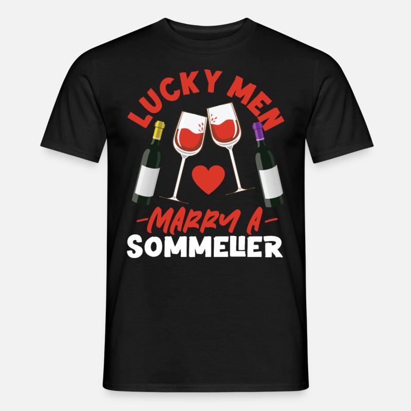 Sommelier Wine Drinking Tasting - Männer T-Shirt - Schwarz