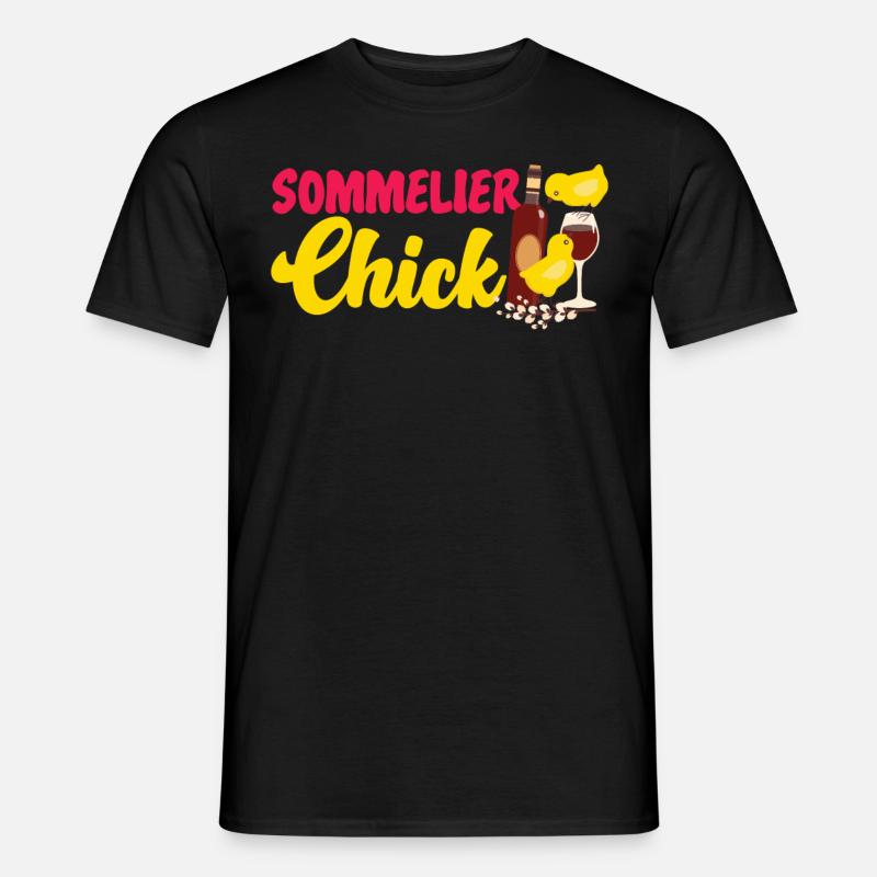 Sommelier Wine Drinking Tasting - Männer T-Shirt - Schwarz