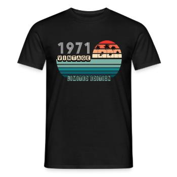 Vintage Geburtstag Geburtstag Retro 1971 Limited - Männer T-Shirt - Schwarz - Vorne - AI Model Male 178 light (178cm)