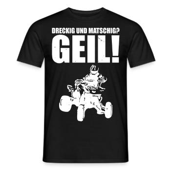 Quadfahrer Geschenkidee Quadfahren Quad ATV - Männer T-Shirt - Schwarz - Vorne - AI Model Male 178 light (178cm)