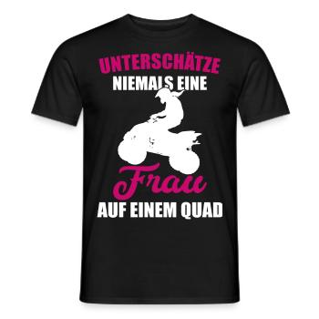Quadfahrer Geschenkidee Quadfahren Quad ATV - Männer T-Shirt - Schwarz - Vorne - AI Model Male 178 light (178cm)