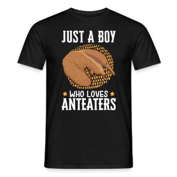 Garçon de fourmiliers aime l’Amérique du Sud - T-shirt homme - noir - Devant - AI Model Male 178 light (178cm)