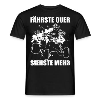 Quadfahrer Geschenkidee Quadfahren Quad ATV - Männer T-Shirt - Schwarz - Vorne - AI Model Male 178 light (178cm)