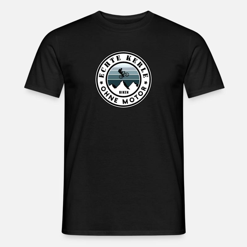 Echte Kerle ohne Motor - Männer T-Shirt - Schwarz