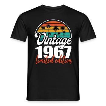 Vintage Geburtstag Geburtstag Retro 1967 Limited - Männer T-Shirt - Schwarz - Vorne - AI Model Male 178 light (178cm)