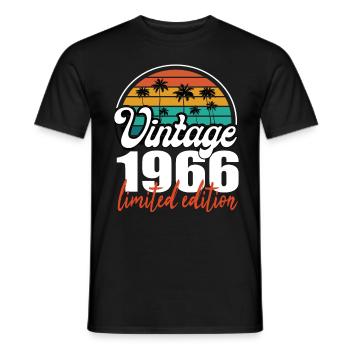 Vintage Geburtstag Geburtstag Retro 1966 Limited - Männer T-Shirt - Schwarz - Vorne - AI Model Male 178 light (178cm)